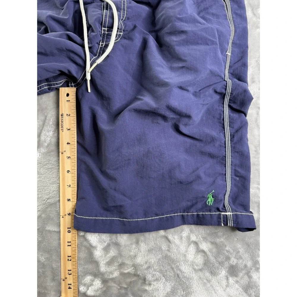 Polo Ralph Lauren Mens XL Blue Beach Ocean Scene Swim Shorts Trunks